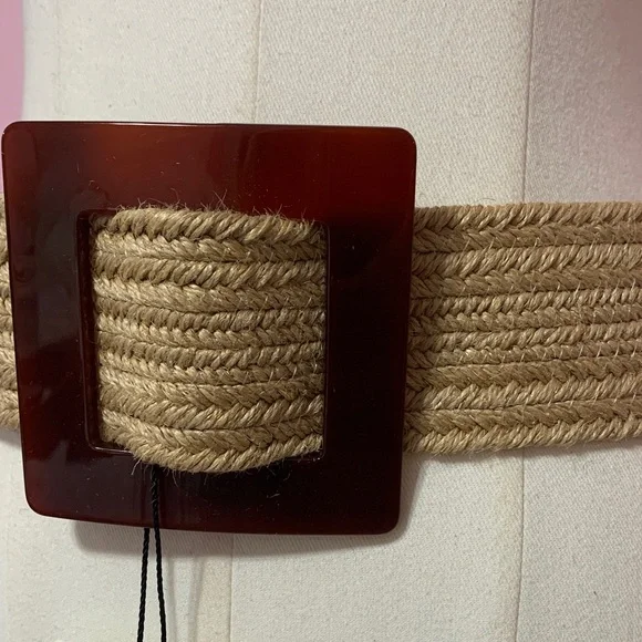 ZARA Tan Jute Weave Belt US 30 - Picture 7 of 7
